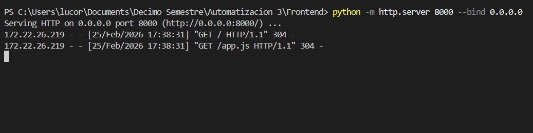 Figura 2 — Servidor Frontend