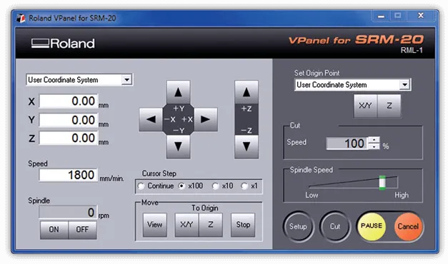 Figura 19 — Interfaz de VPanel for SRM-20