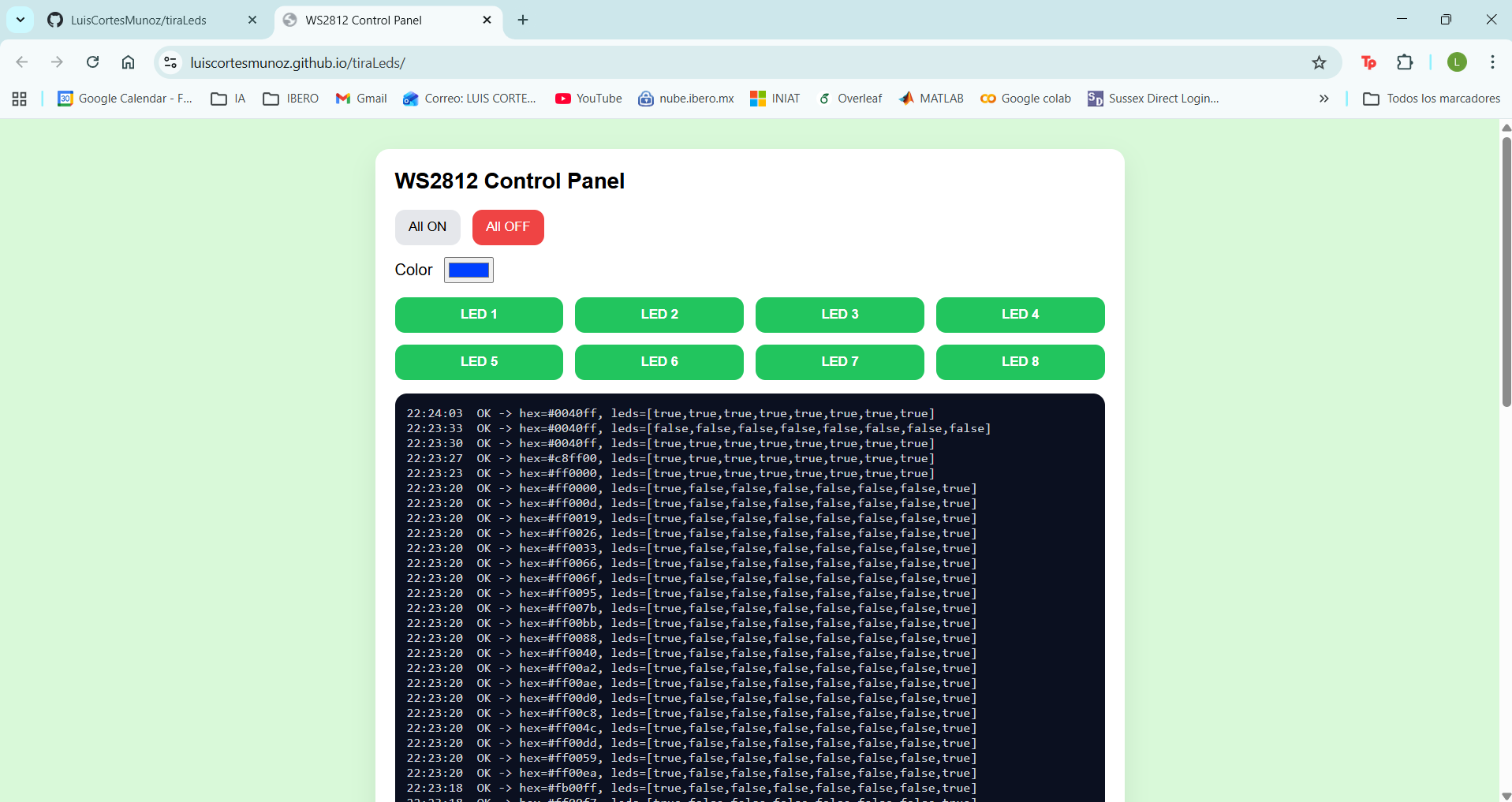 Figura 11 — nterfaz del panel de control